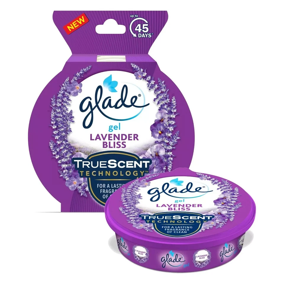 Ambientador Glade Gel Gel Gel Lavanda Salvaje | Para Fragancia Duradera - 75 g Foto 1 de 4