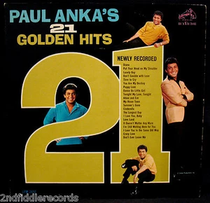 PAUL ANKA-21 GOLDEN HITS-Early Rock Teen Idol Album-RCA VICTOR #LPM 2691-mono - Picture 1 of 4