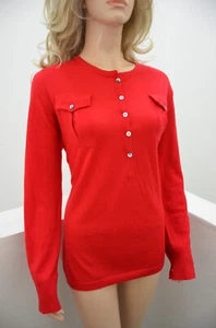 Allude Damen Pullover Sweater Shirt 100% Kashmir Cashmere XL red rot - Bild 1 von 3