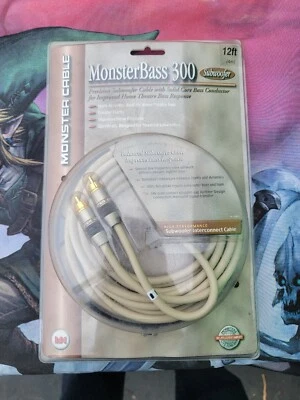 Monster Cable Bass 300 Subwoofer Cable 12ft 4M Subwoofer Interconnect Cable New - Image 1 of 4