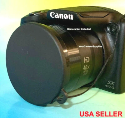 SLIP-ON LENS CAP to CAMERA CANON POWERSHOT SX410 IS SX410IS SX 410+HOLDER - Image 1 of 4