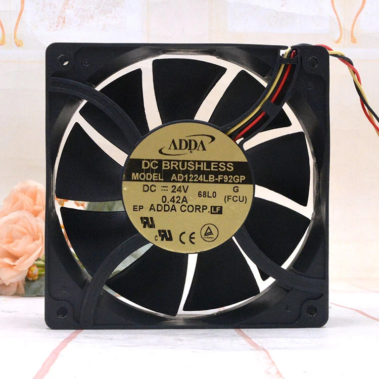 1 pcs ADDA AD1224LB-F92GP 12038 24V0.42A high speed high wind volume coolingfan - Image 1 of 4