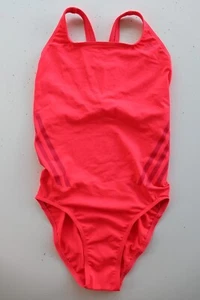 ADIDAS PRO SUIT 3 STRIPES INFINITEX ONE PIECE SWIMSUIT RED DQ3290 WOMEN UK32" S - Imagen 1 de 12