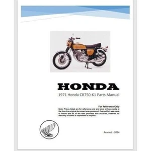 Honda CB750 K1 1971 manual de piezas 173 páginas - Imagen 1 de 1