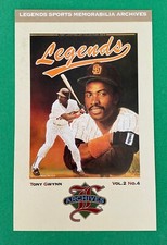 TONY GWYNN San Diego Padres 1992 Legends Sports Memorabilia Post Card 