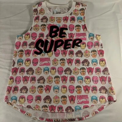 Camiseta regata brilhante Disney Store Marvel Kids Be Super Girls super-heróis 11/12 - Imagem 1 de 4