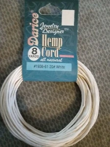 Darice Jewelry Designer Hemp Cord 20lb Natural White Beading 8 Yards - Picture 1 of 4