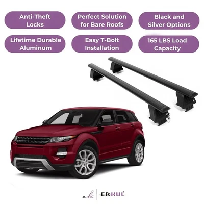 ERKUL Roof Rack Crossbars For LAND ROVER RANGE ROVER EVOQUE 2011-2018 Naked Roof - Image 1 of 4