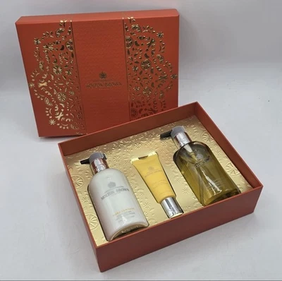 Molton Brown Hand Care Gift Set Flora Luminare Luxury Hand Wash, Lotion & Cream