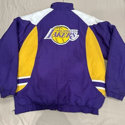VINTAGE 90s Reebok Los Angeles Lakers NBA Basketball Windbreaker Jacket Mens XL - Image 1 of 4