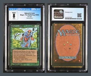 ERROR Miscut MTG Nature's Lore Ice Age CGC 8 Graded Magic The Gathering 1995 NM - Picture 1 of 5