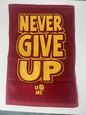 John Cena "Never Give Up" Official WWE Towel – U C ME Logo – Collectible - Used - Image 1 of 4