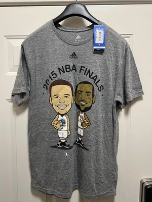 Camiseta caricatura 2015 de las Finales de la NBA Stephen Curry contra LeBron James - talla grande Foto 1 de 3