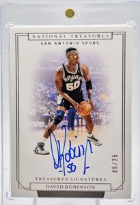 2019-20 National Treasures David Robinson Auto /25 Treasured Signatures Spurs - Picture 1 of 2