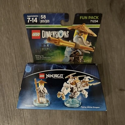 2016 LEGO DIMENSIONS SET# 71234-NINJAGO SENSEI WU & FLYING WHITE DRAGON 58PCS - Image 1 of 2