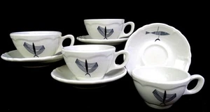 Shenango Restaurant Ware 4 Well Of The Sea Scarce 2.3" Cup & Saucer Sets 1957 - Picture 1 of 19