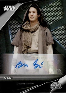 2023 Topps Chrome Black Star Wars Auto Nari - Foto 1 di 2