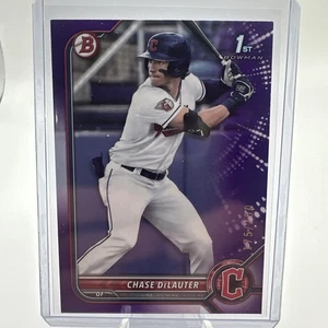 2022 Bowman Draft Chase DeLauter Purple Parallel 1st #/250 - Picture 1 of 3