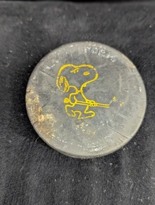 VTG Rare Snoopy Cooper Official NHL Hockey Puck - Picture 1 of 6