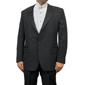 Mens Black Peak Collar Tuxedo Jacket - Picture 1 of 1