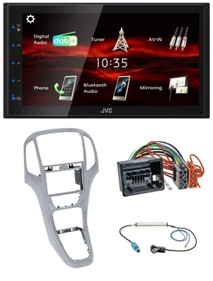 JVC USB Bluetooth MP3 DAB 2DIN Autoradio für Opel Astra J ab 2009 Platinsilber - Bild 1 von 4