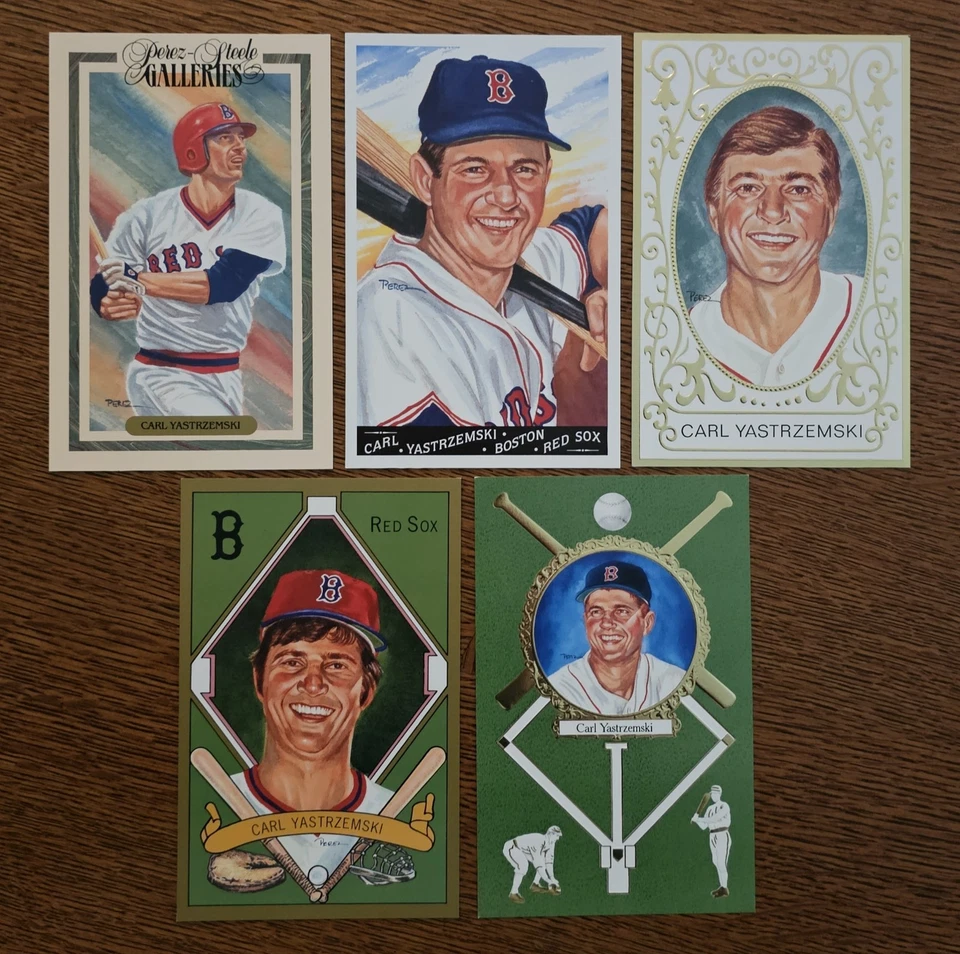 Carl Yastrzemski Perez Steele Masterworks Lot of 5 Unsigned Postcards  - Image 1 of 1