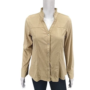 Camisa Canyon Retreat de gamuza sintética frontal a presión manga larga talla XX-Pequeña beige - Imagen 1 de 9
