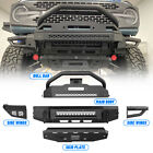 Upgrade Front Bumper Assembly Set Textured Steel For 2021 2022 2023 Ford Bronco