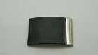 Faux Leather and Metal Business Card Holder