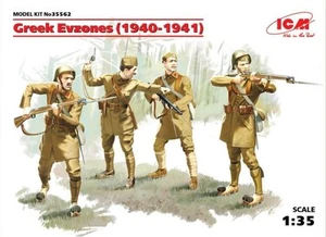 WW II GREEK EVZONES (MOUNTAIN INFANTRY) FIGURE SET #35562 1/35 ICM - Picture 1 of 1