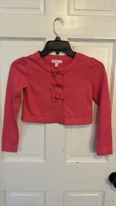 Mädchen Lilly Pulitzer einfarbig rosa mit Schleifen Cardigan Pullover Größe Large 8-10 - Bild 1 von 10