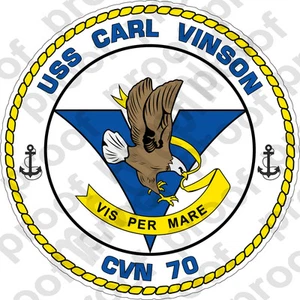AUFKLEBER USN US Navy CVN 70 USS Carl Vinson A - Bild 1 von 2