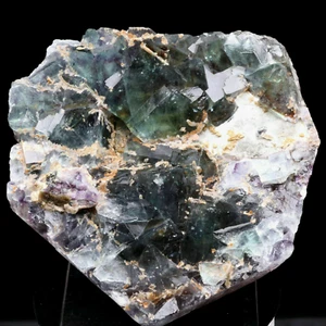 1.76lb Natural Clear Phantom Purple Green Cube Fluorite Cluster Mineral Specimen - Picture 1 of 11