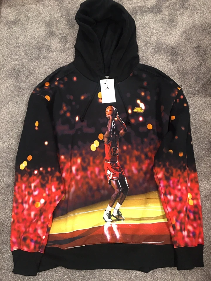 Men's Nike Jordan Jumpman Graphic Fleece Hoodie Blk Sz XL DC9610-010