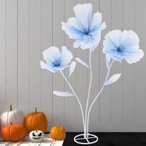 Three-headed Artificial Flowers Wedding Party Home Floral Arrangement Decor New - Picture 1 of 17