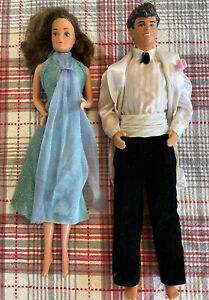 Vintage Barbie Doll Lot Ken + Tuxedo Midge In Formal Attire Genuine Ken Fashion
