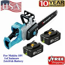 16" 36V (18VX2) Brushless Chainsaw For Makita XCU04Z 2x 6.0Ah Battery Included