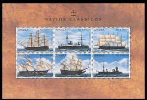 ANGOLA - 1996 BARCOS CLÁSICOS - MIN. HOJA COMO NUEVA NH - Imagen 1 de 4