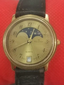 Rare Kolster Moon Phase Watch Quartz - Picture 1 of 4