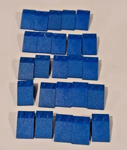 LEGO BLUE SLOPE LOT / SIZE 3x2 / QTY 25x Part #3298 Element #6294307 - Picture 1 of 2