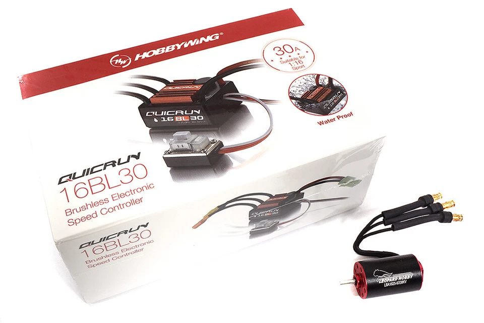 16BL30 Waterproof 30A ESC + Leopard 1625 Brushless Motor 9000kV - Image 1 of 1