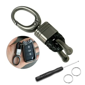 1x kreativer Herren-Schlüsselanhänger Metall Leder Autoschlüsselanhänger Schlüsselanhängsel schwarz - Bild 1 von 8