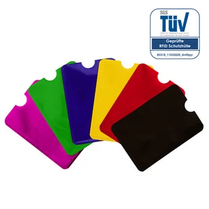 6x RFID Schutzhülle NFC Blocker - Datenschutz Kreditkarte Bank EC Karte - Bunt - Bild 1 von 13