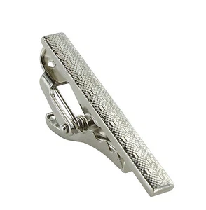 Michelsons of London Textured Silver Tie Clip - Picture 1 of 3