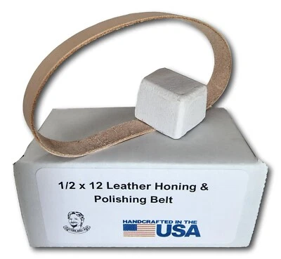 1/2" x 12" Leather Honing/Polishing/Strop Belt.  Fits Original Work Sharp - Изображение 1 из 4