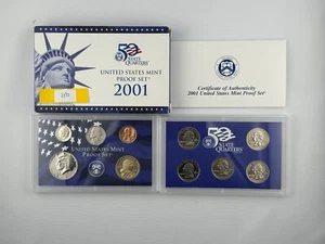 2001 Clad Proof Set U.S. Mint Original Government Packaging OGP COA - Picture 1 of 5