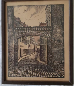 Orginal Holzschnitt, Sievers Forweg, signiert - Bild 1 von 3