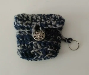 Purse Key Chain Clutch Pouch Case Crochet Wallet - One Size - Picture 1 of 3