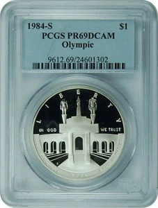 1984-S PCGS PR69DCAM Olympic Dollar - Picture 1 of 1