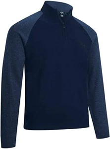 Maglione Callaway Golf Raglan 1/4 Zip Lana Merino Nero o Navy ° - Foto 1 di 11